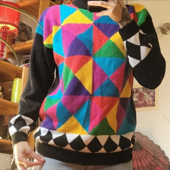 Colorful Geometric Sweater - Picture 2 of 5